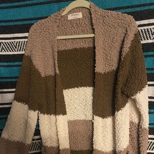 Beautiful brown sweater cardigan long